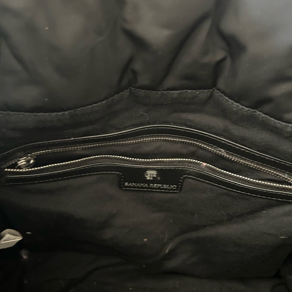 Banana Republic Black puffer Quilted Tote Bag - Picture 5 of 9